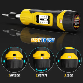 YIYEIE torque screwdriver set magnetic bit holder: secure bits for steady mounting.