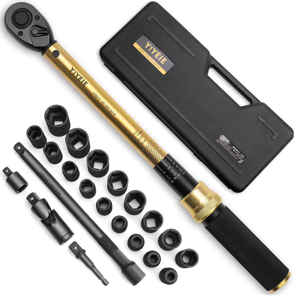 YIYEIE torque wrench half drive with precise torque control for car repairs