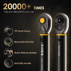 YIYEIE torque wrench with laser-scale offers clear readability in sun for precise bike maintenance.