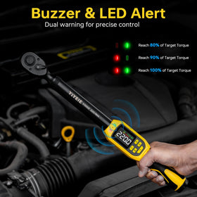 YIYEIE stores up to 500 data sets for torque session tracking.