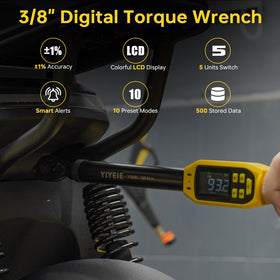 YIYEIE torque wrench with color LCD for at-a-glance torque settings.