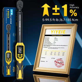 YIYEIE torque wrench LED indicator shows when target is reached.