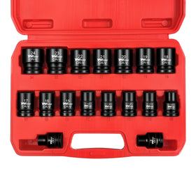 YIYITOOLS 17pc half-drive shallow sockets for quick access in tight spaces