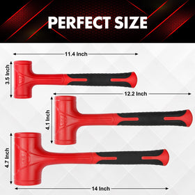 YIYITOOLS dead blow hammer 1.5lb head delivers controlled, rebound-free performance.