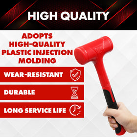 YIYITOOLS dead blow hammer 3lb head offers heavier impact with minimal rebound.