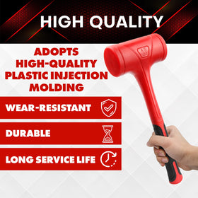 YIYITOOLS dead blow hammer 45oz spark-resistant body for safe metalwork.