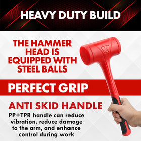 YIYITOOLS dead blow hammer 45oz ideal for tile and wood applications.