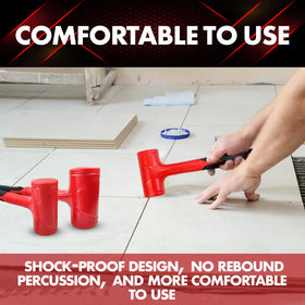 YIYITOOLS dead blow hammer spark-resistant design protects surfaces during work.