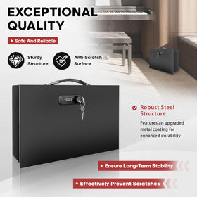 YIYITOOLS fireproof lock box interior space for documents and valuables.