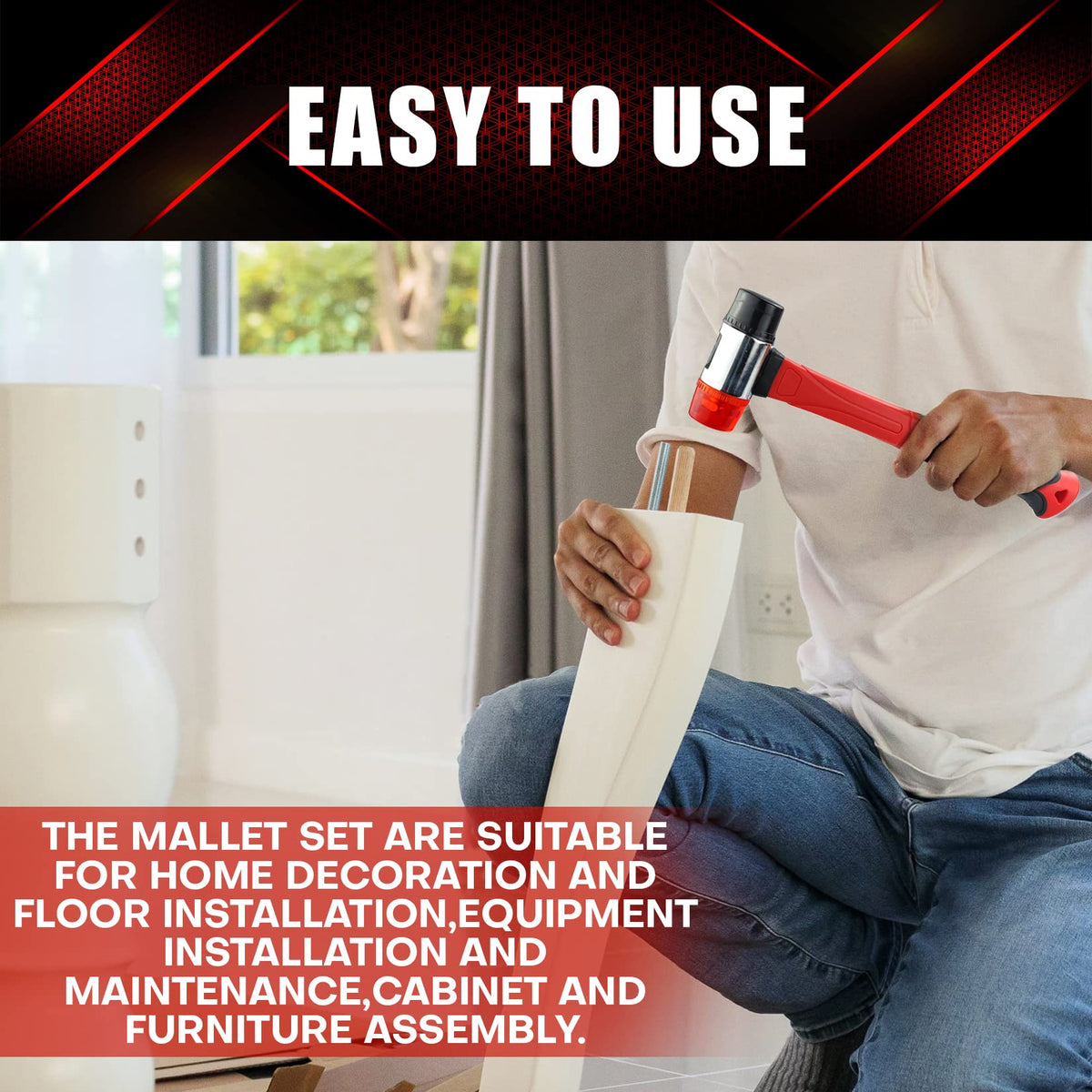 YIYITOOLS floor installation hammer for accurate tapping