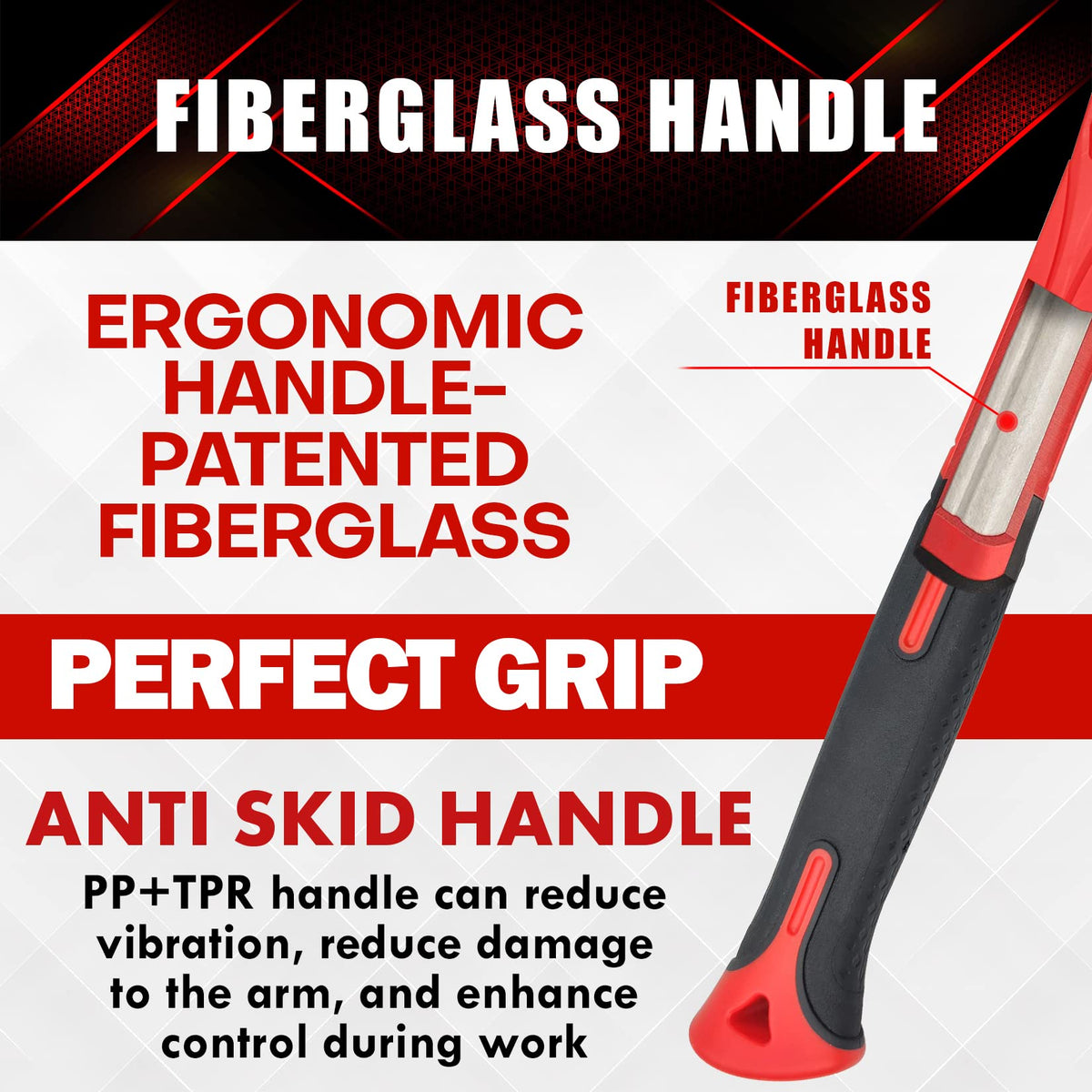 YIYITOOLS non-slip handle reduces slips during use