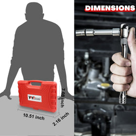 YIYITOOLS universal joint and extension aid hard-to-reach fasteners