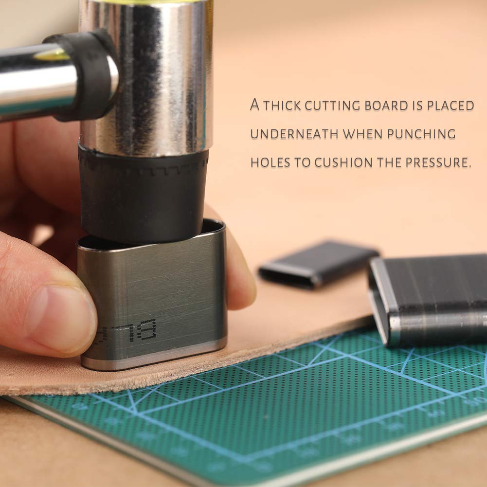 Yizzvb punch tool shown with hammer over a flat work surface