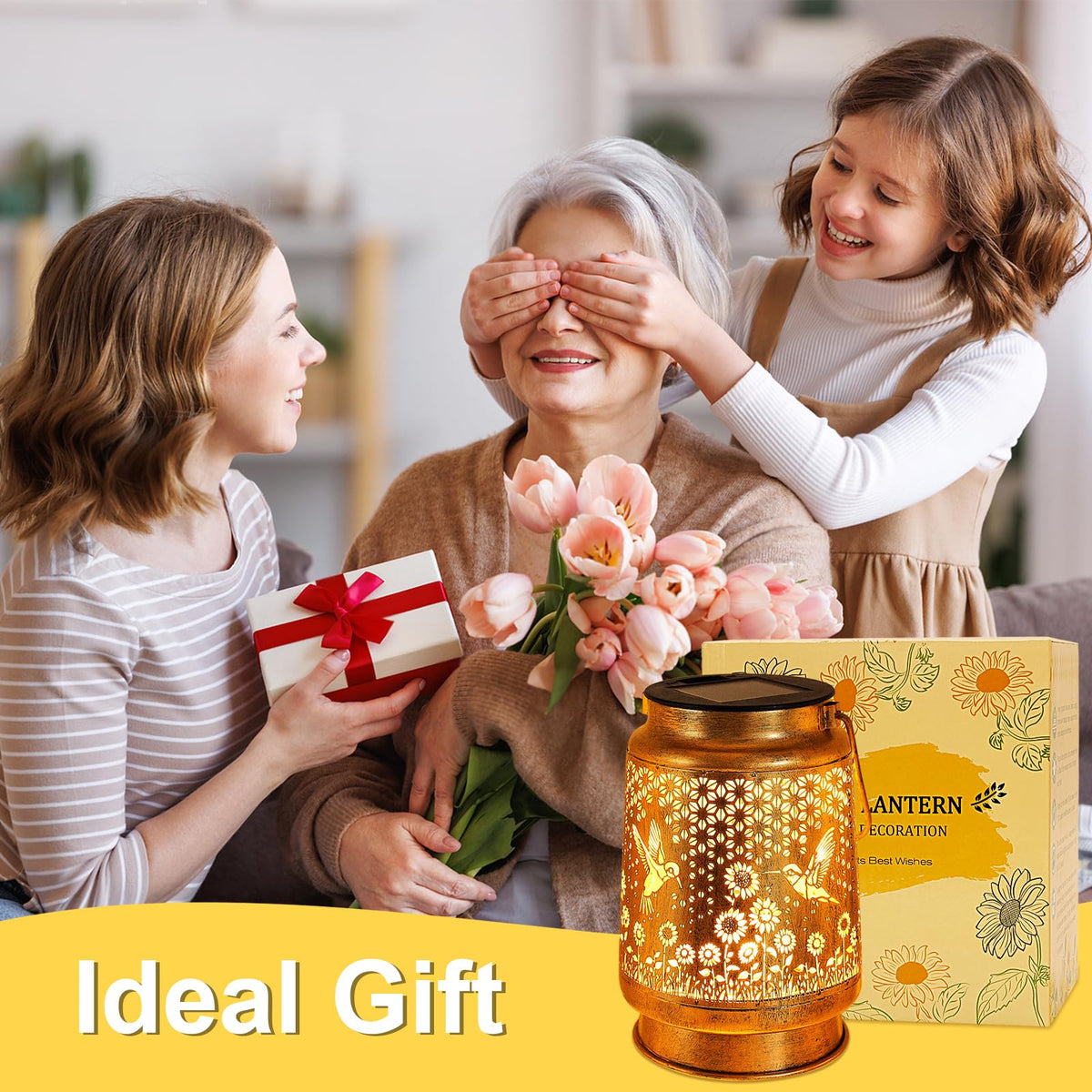 YJFWAL auto-on-off-sensor-lit-sunflower-design ensures effortless dusk illumination.