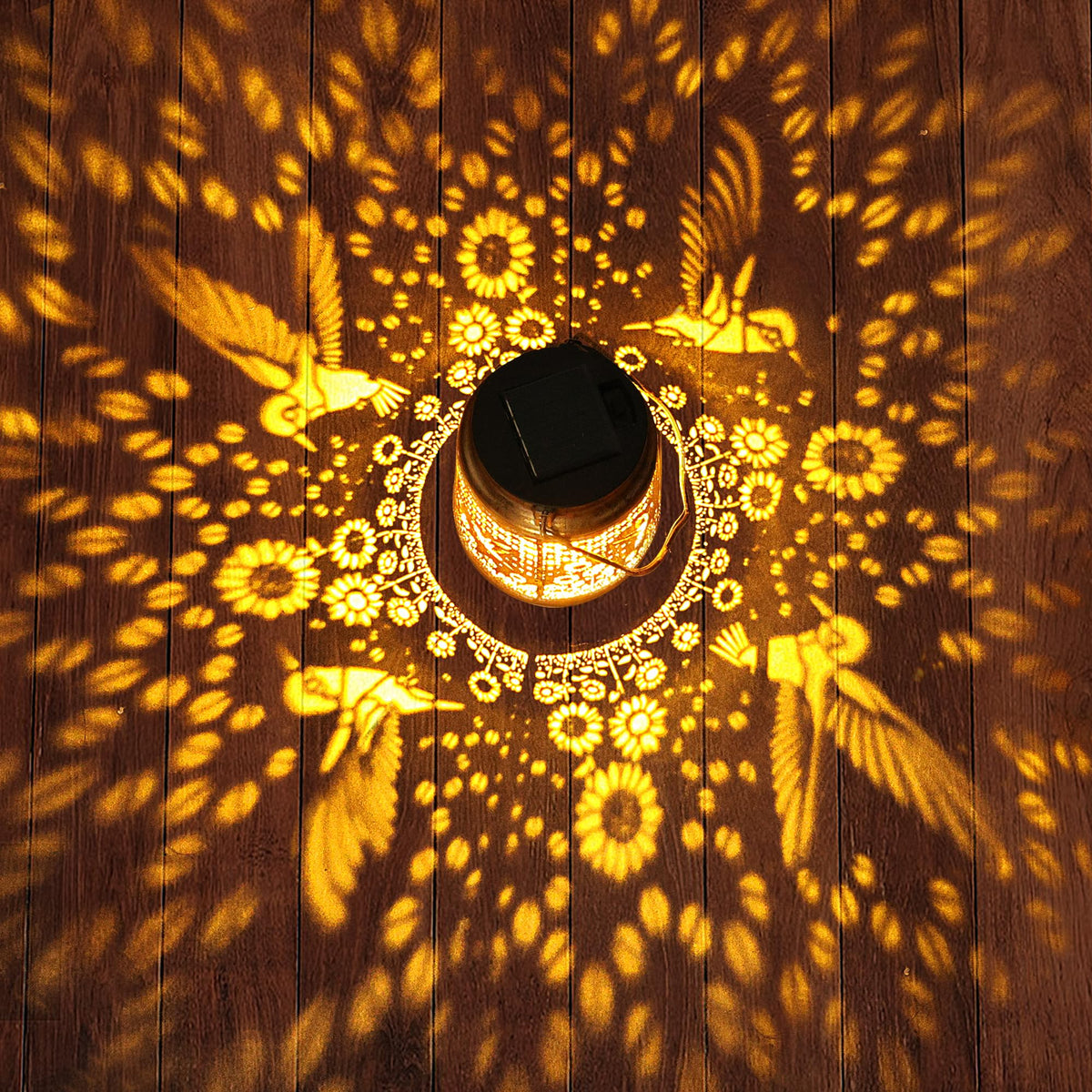 YJFWAL golden-copper-brass-lantern closeup highlighting durable exterior for outdoors.