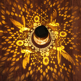 YJFWAL golden-copper-brass-lantern closeup highlighting durable exterior for outdoors.