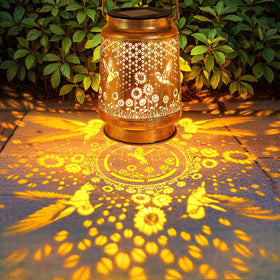 YJFWAL IP65 waterproof brass coating withstands rain and snow for year-round decor.