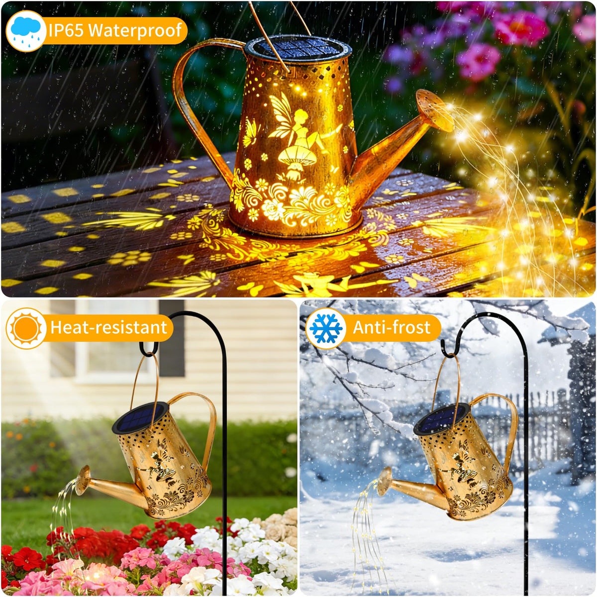 YJFWAL solar can decor suitable for weddings and parties.