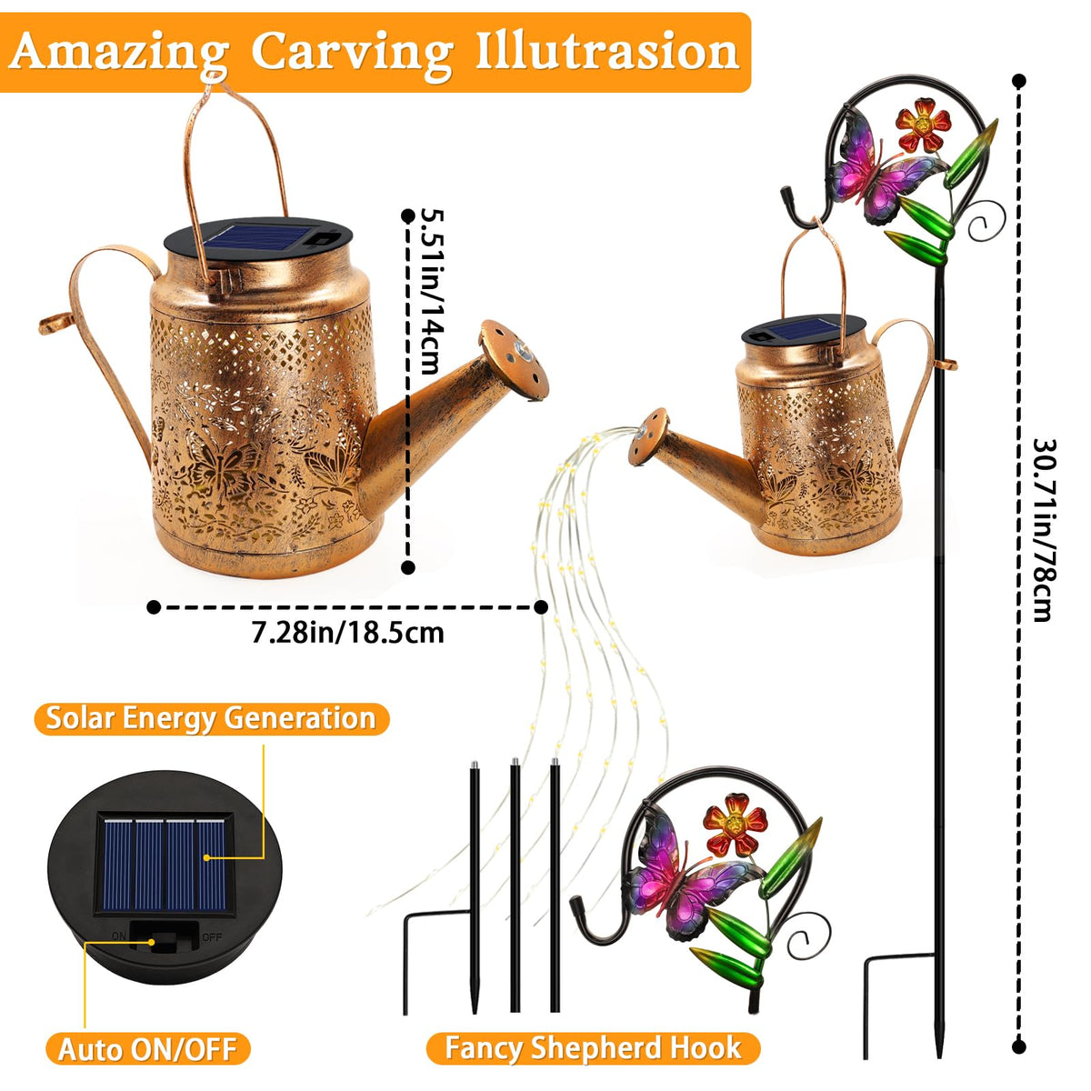 YJFWAL garden decor for night time ambiance on patios or balconies