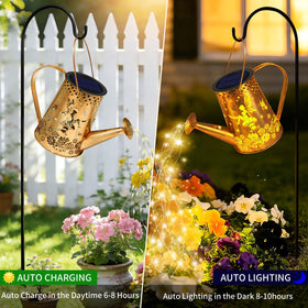 YJFWAL rust-proof metal construction with included shepherd hook for easy hanging.