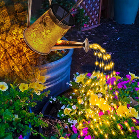 YJFWAL solar automatic on/off lantern conserves energy for evenings outdoors.
