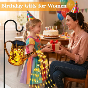 YJFWAL solar watering can lights bronze finish withstands outdoor weather