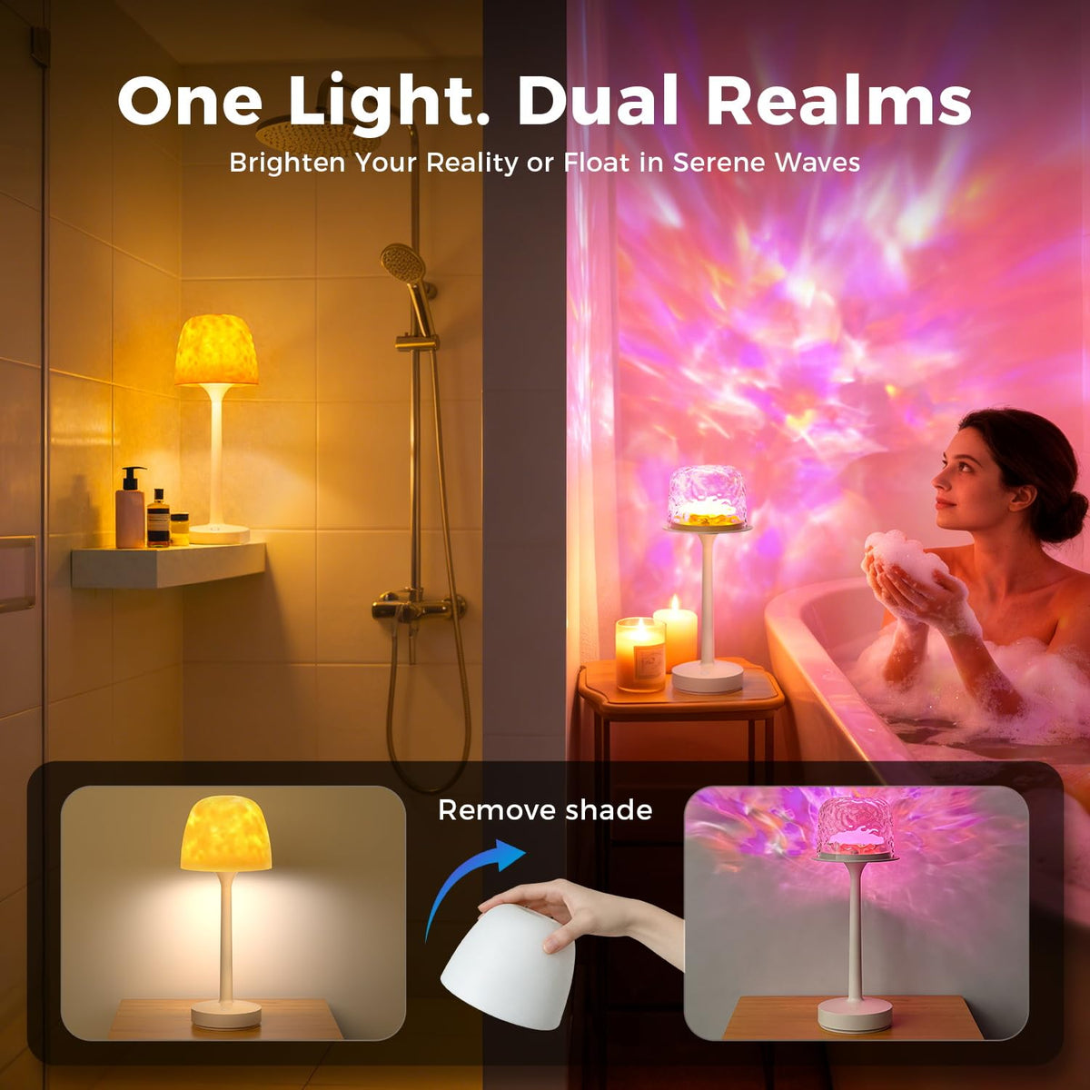 YJHAOTOU IP65 waterproof shower light for safe bathroom use