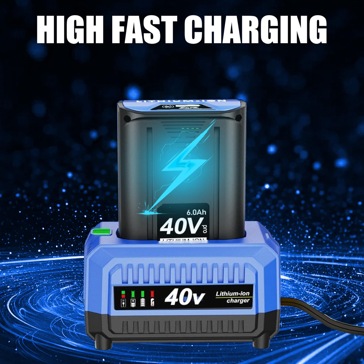 YJITO charger LED indicators clearly display charging progress