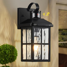 YJXGDIL motion sensor porch light on wall enhances exterior security.