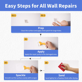 YKF drywall repair kit quick-dry formula speeds project completion.