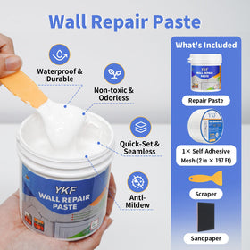 YKF drywall repair kit scraper tool smoothing patch for even coverage.