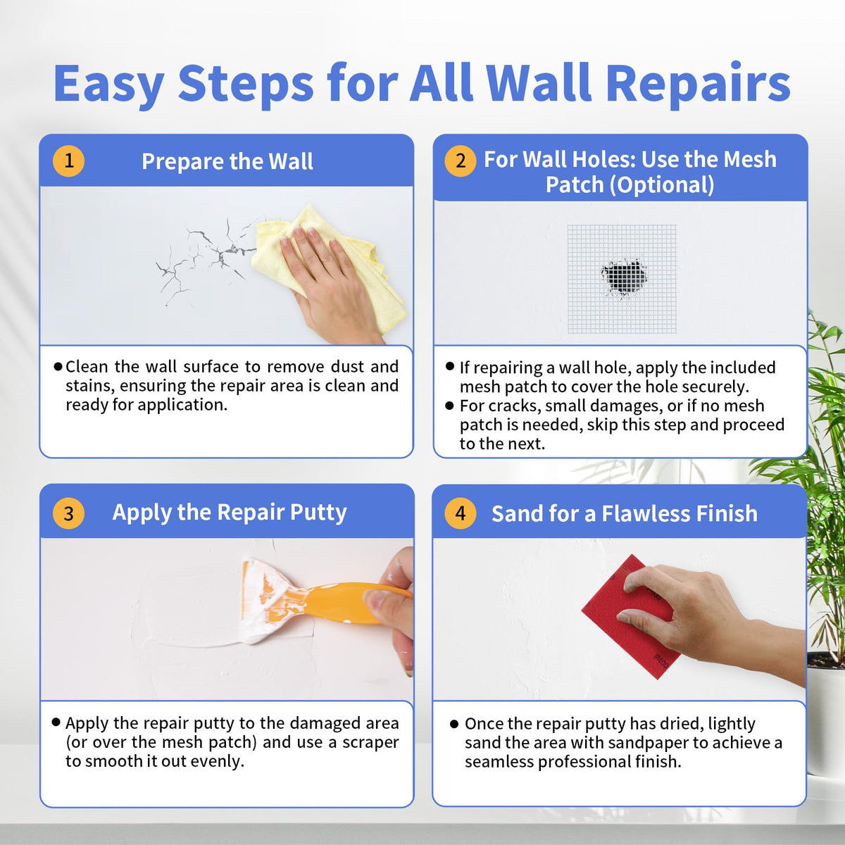 YKF drywall repair kit professional results with beginner-friendly use.