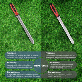 YKPIW insulation knife showing built-in scale for quick measuring and marking