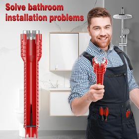 Ykwao wrench in action at the sink corner demonstrates tight-space access.