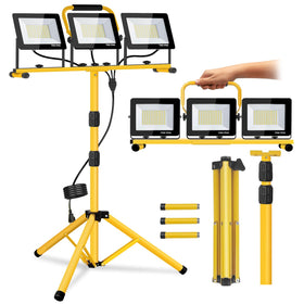 YKXJM 21000 Lumen Work Light on a sturdy stand for garage tasks.