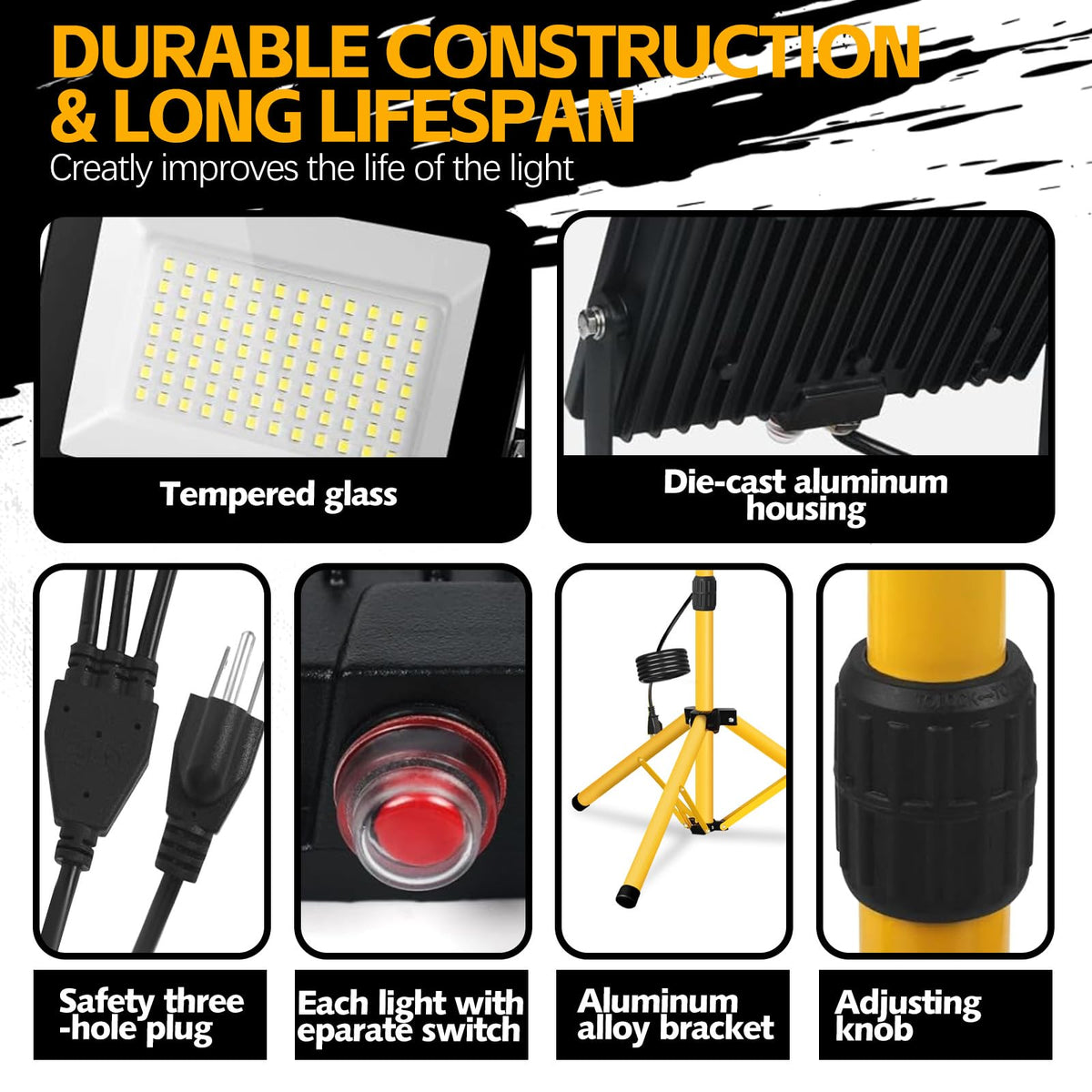 YKXJM IP66 waterproof LED lamp withstands rain and dust.