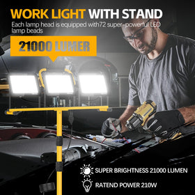 YKXJM three-head LED work light with flexible coverage.