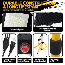 YKXJM IP66 waterproof design protects against weather and dust during outdoor use