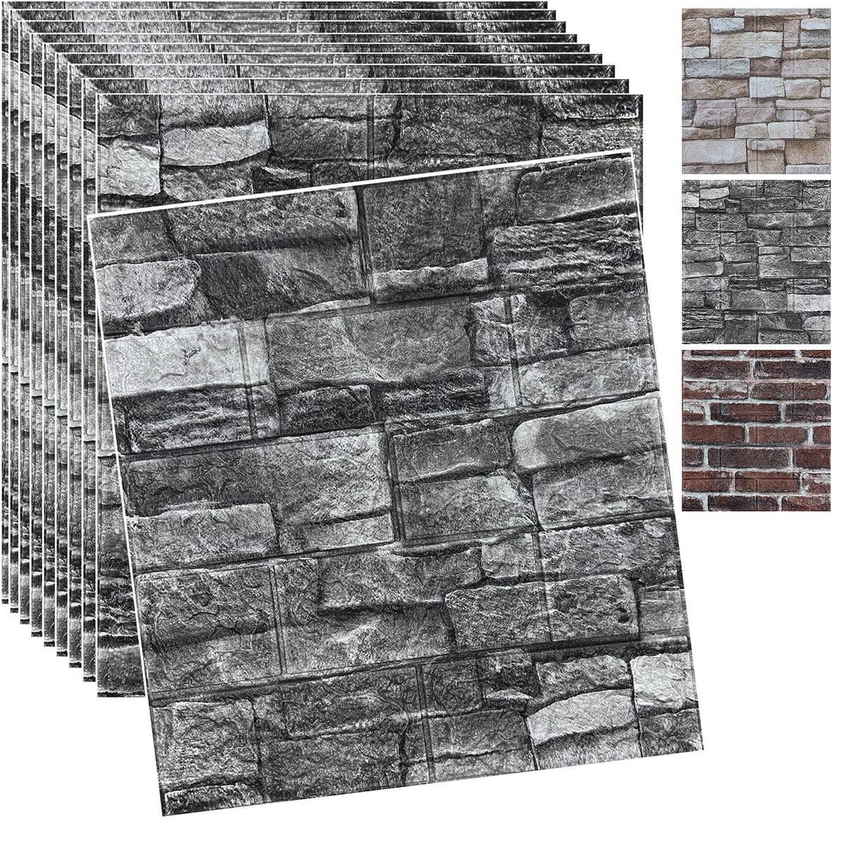 YLL 3D wall panel close-up, textured faux brick surface for stylish living spaces
