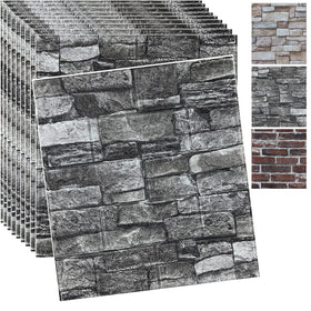 YLL 3D wall panel close-up, textured faux brick surface for stylish living spaces