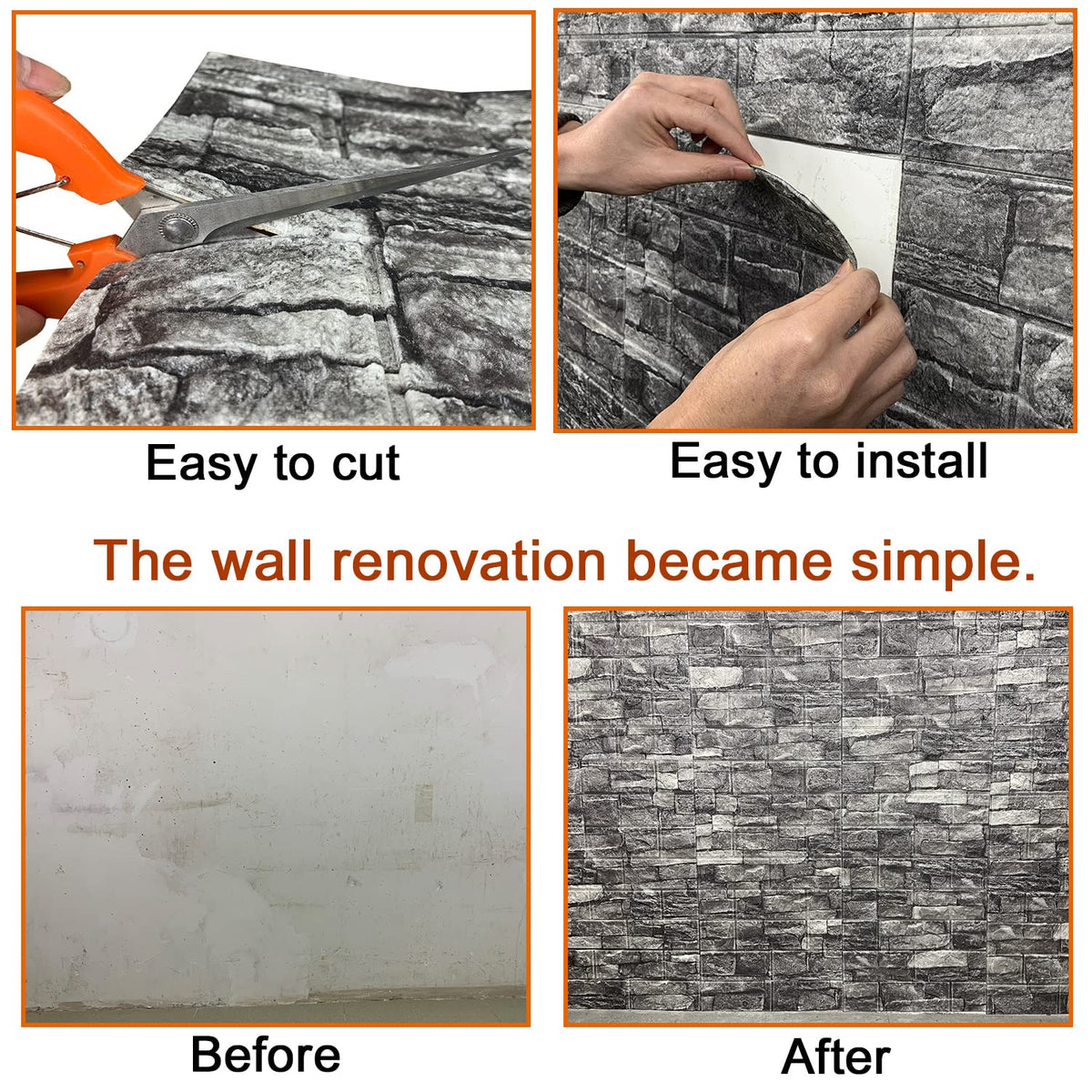 YLL 3D wall panel packaging visual 20pcs set