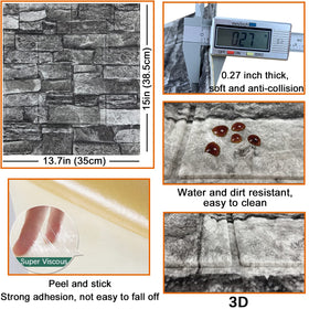 YLL 3D wall panel close-up showing waterproof surface and easy cleaning