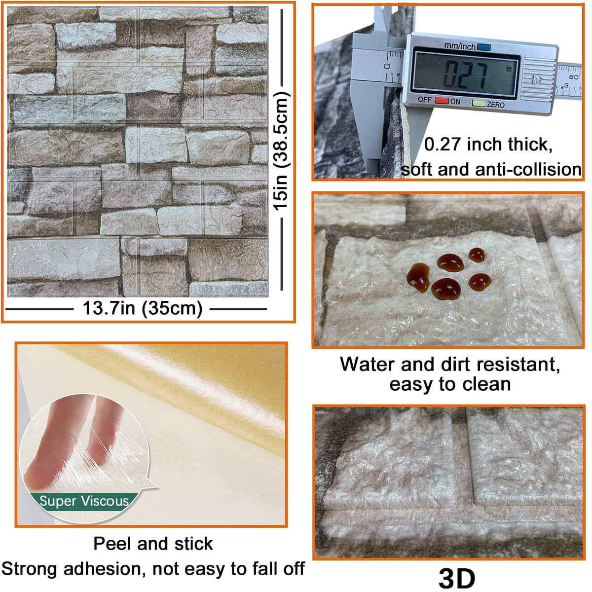 YLL YLL wall panel kit is easy to cut and stick for quick installation.