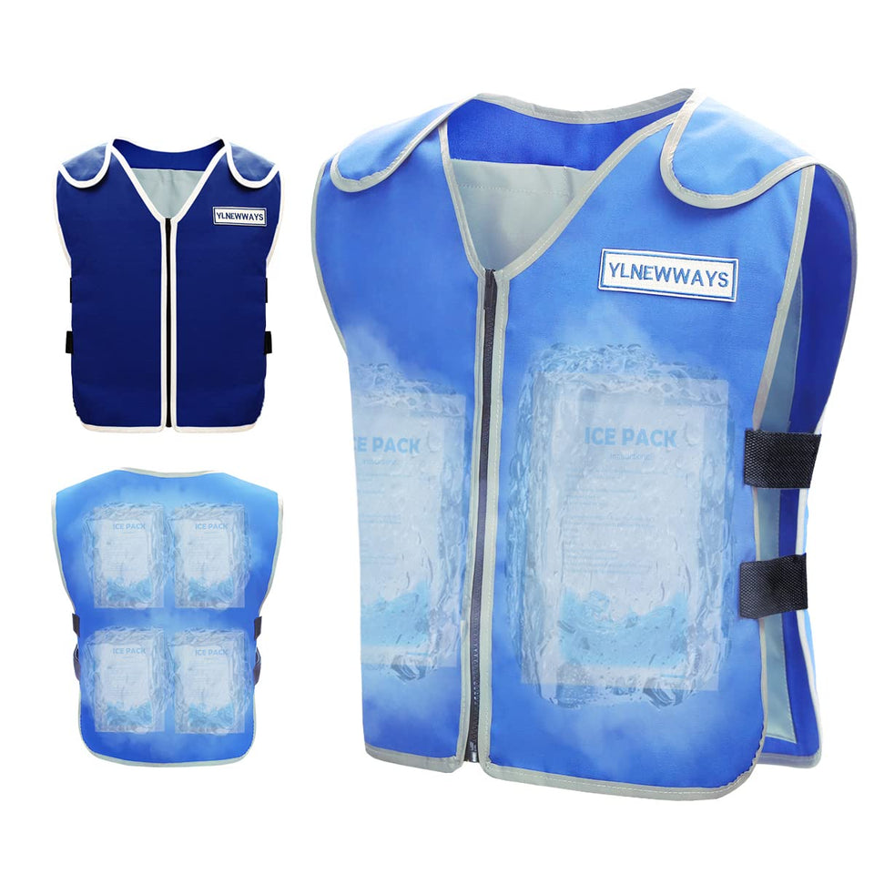 YLNEWWAYS cooling vest front view for all-day comfort during workouts.