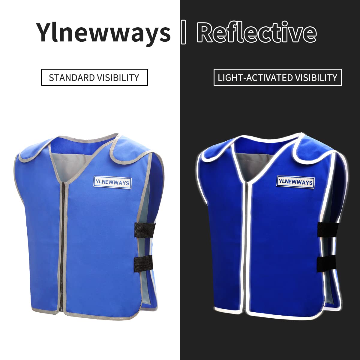 YLNEWWAYS cooling vest with reflective strips for high-visibility outdoors.