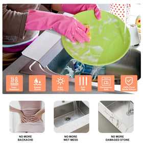 YLOGUY splash guard tilt design redirects water back to the basin