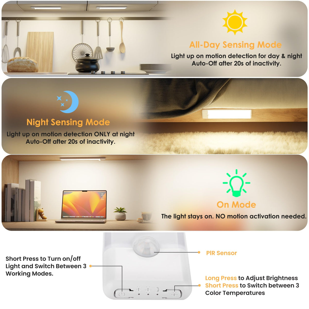 YLXS light offers warm, neutral, and cool whites for ambience