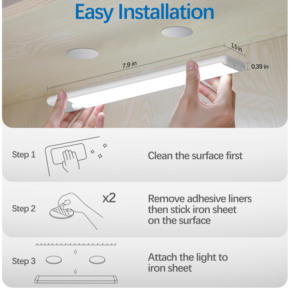 YLXS five-pack fits closets, cabinets, and wardrobes with magnets