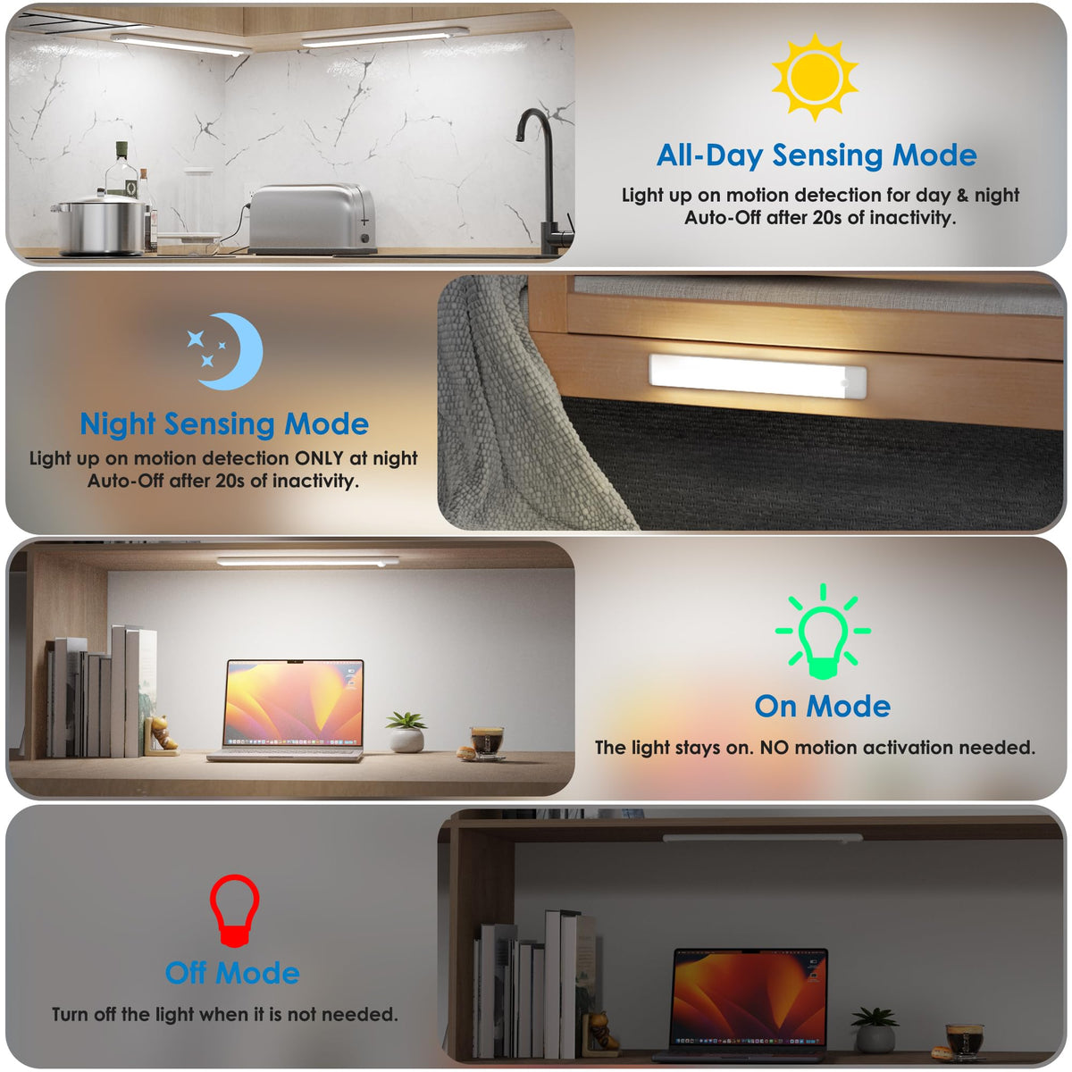 YLXS wardrobe lighting improves organization with bright, glare-free illumination