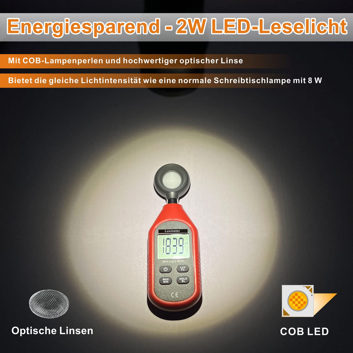 YMCRLUX flexible gooseneck arm offering 360 degree adjustability for precise lighting